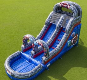 T8-7521 The Avengers Theme Inflatable Water Slide