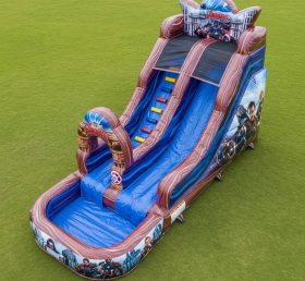 T8-7522 The Avengers Theme Inflatable Water Slide
