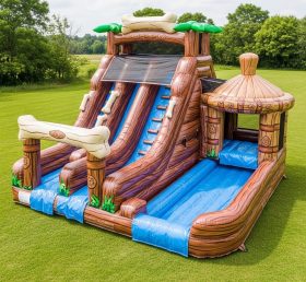 T8-7526 The Flintstones Theme Inflatable Water Slide