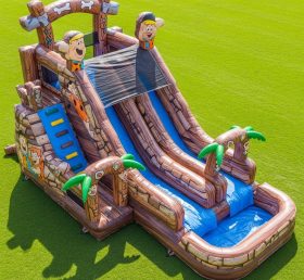 T8-7531 The Flintstones Theme Inflatable Water Slide