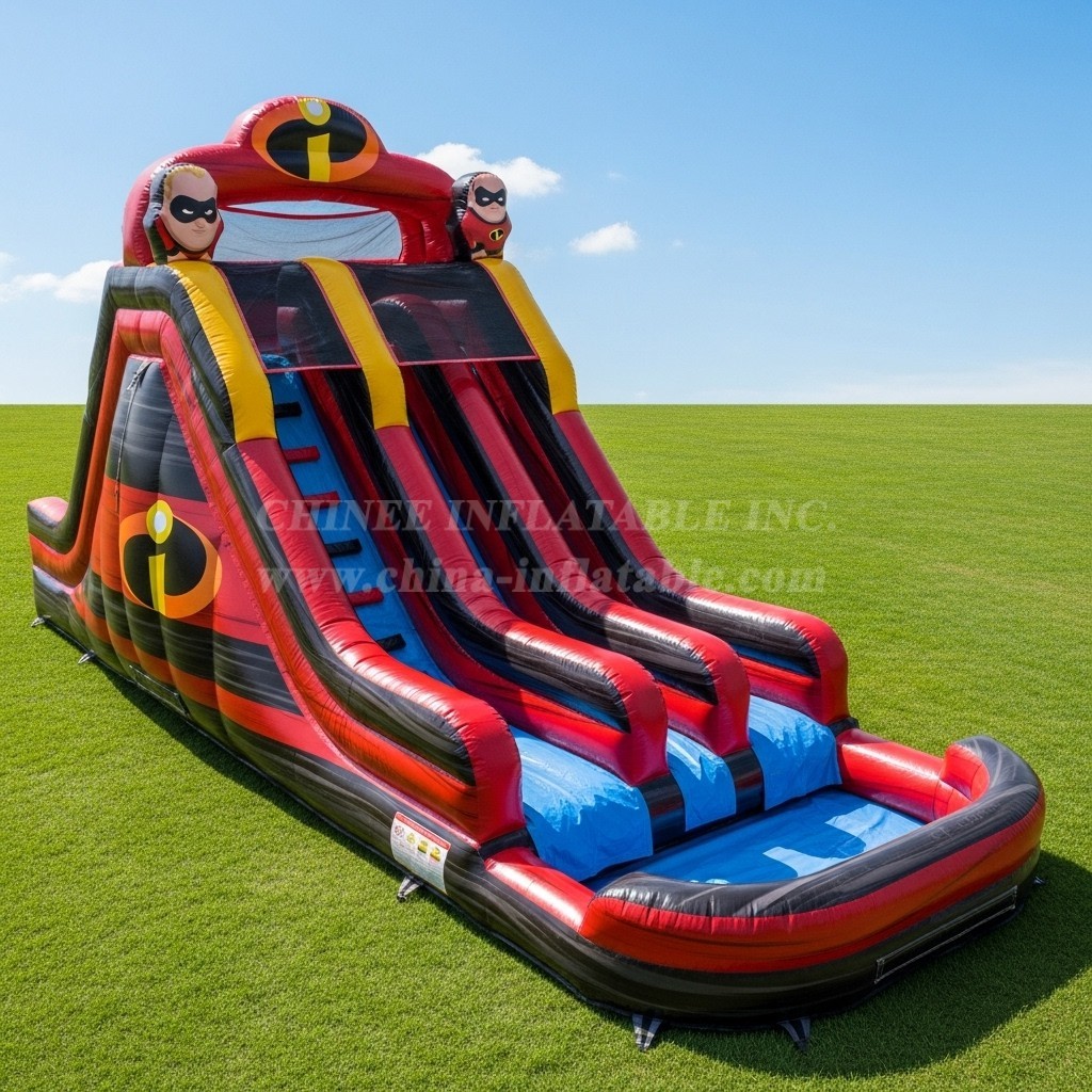 T8-7534 The Incredibles Theme Inflatable Water Slide