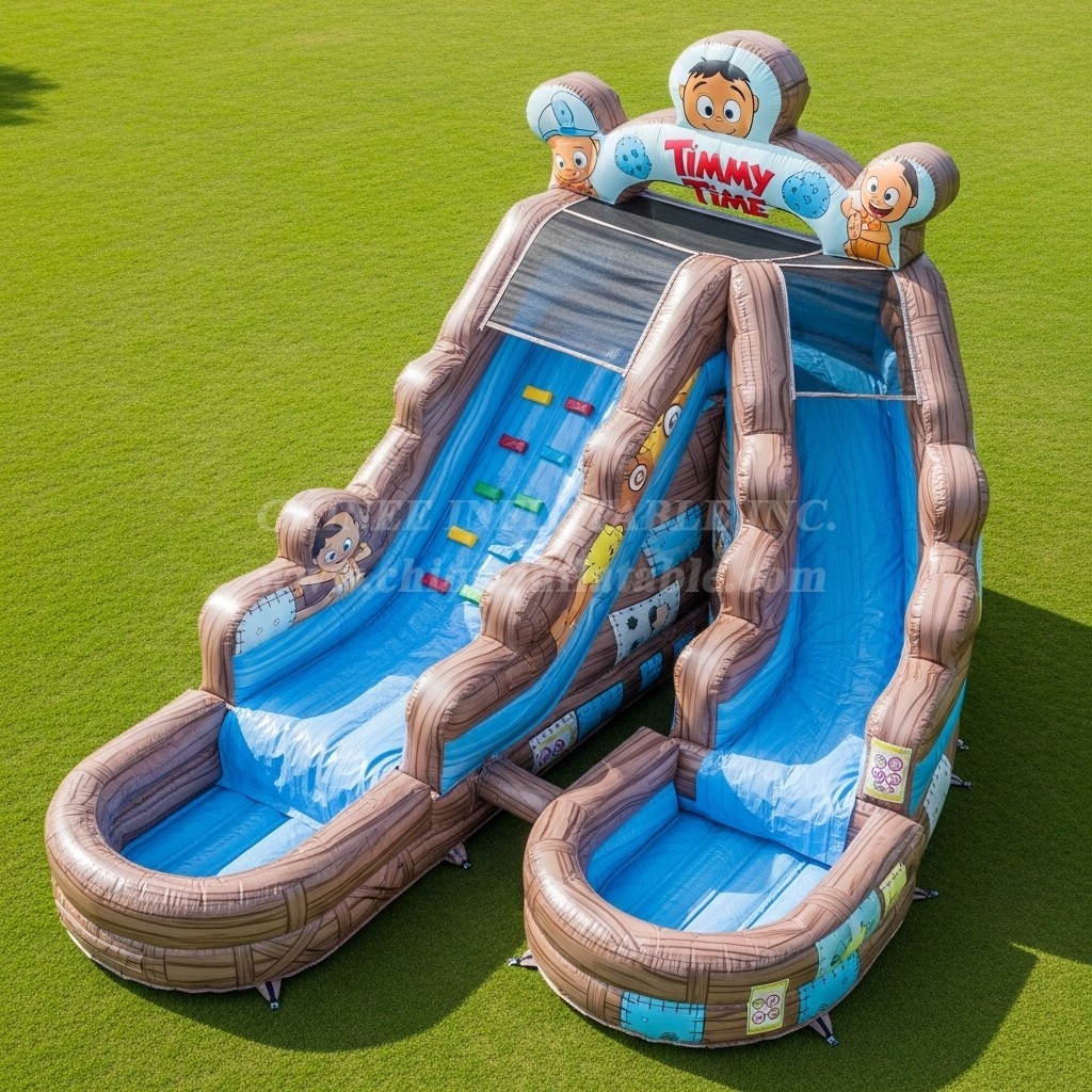 T8-7569 Timmy Time Theme Inflatable Water Slide