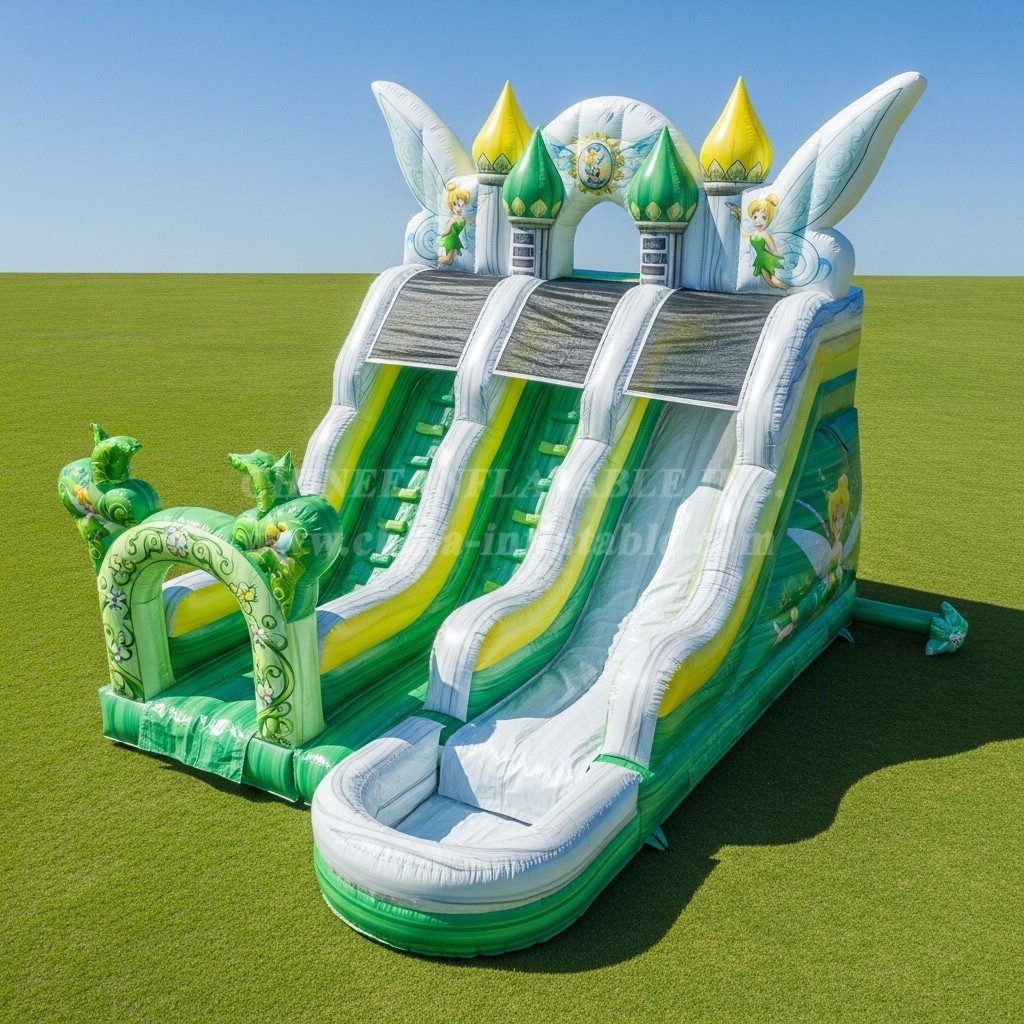 T8-7574 Tinker Bell Theme Inflatable Water Slide