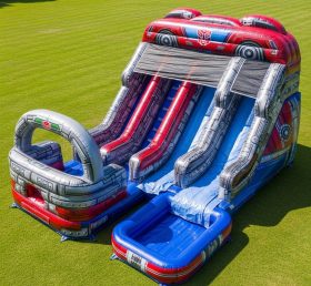 T8-7600 Transformers Theme Inflatable Water Slide