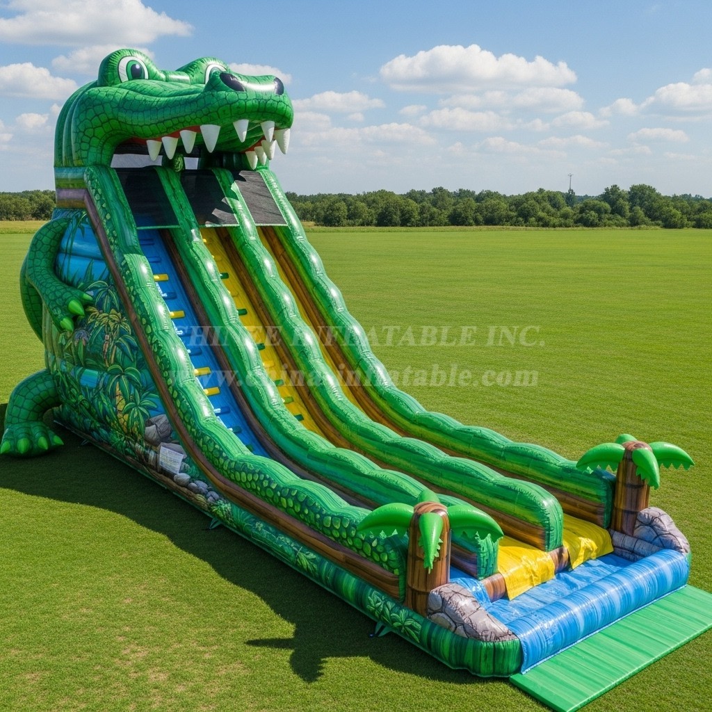 T8-7651 Crocodile Theme Giant Slide
