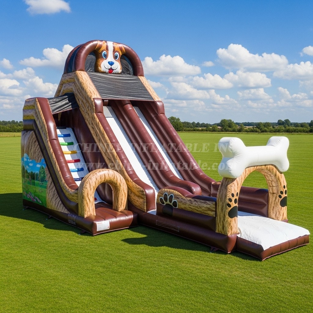 T8-7751 Dog Theme Inflatable Slide