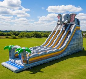 T8-7761 Elephant Theme Inflatable Slide