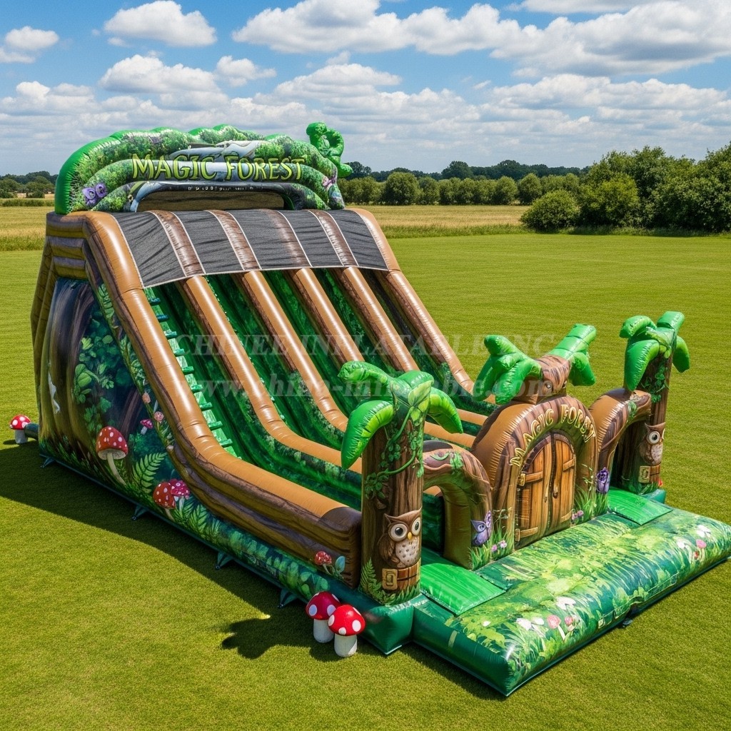 T8-7785 Magic Forest Theme Inflatable Slide