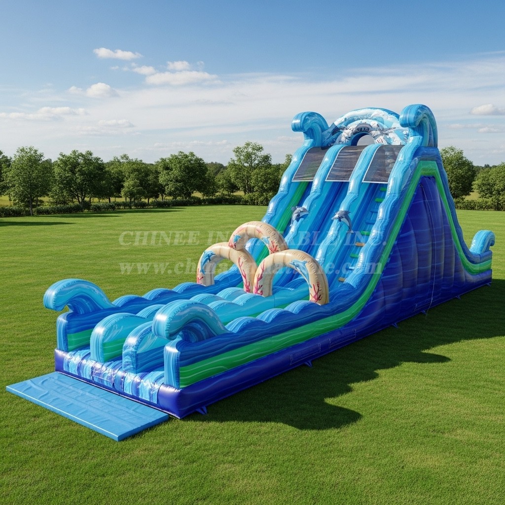 T8-7794 Ocean Theme Inflatable Slide