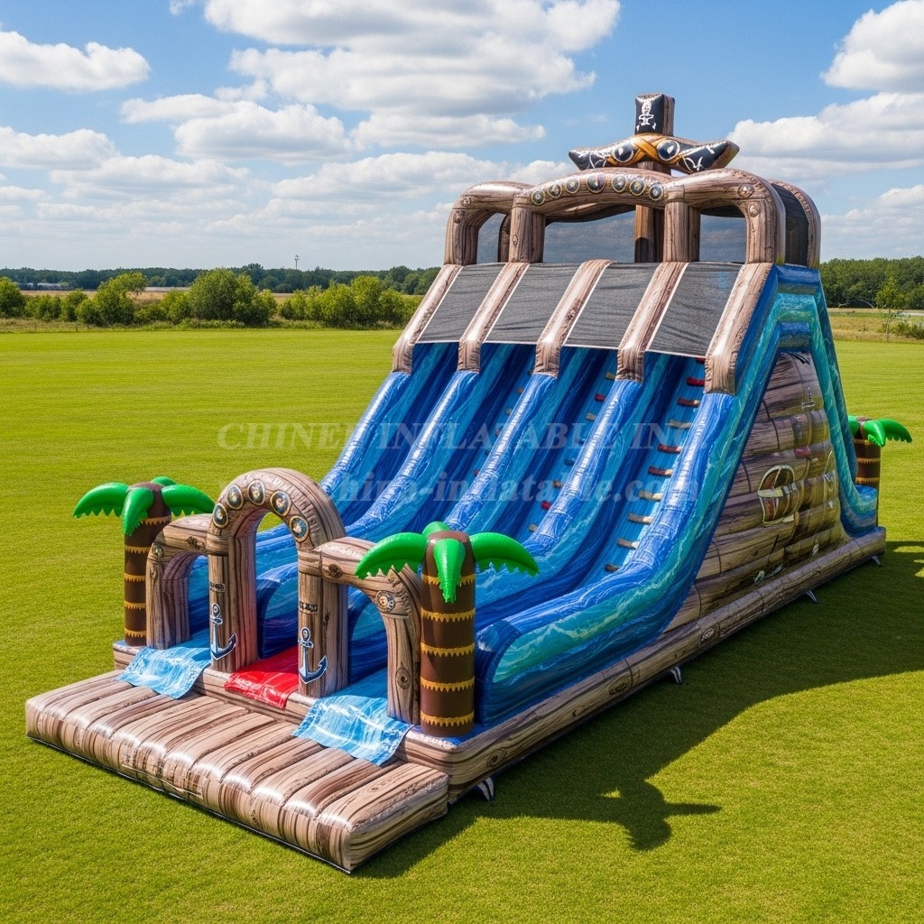 T8-7808 Pirates Theme Inflatable Slide