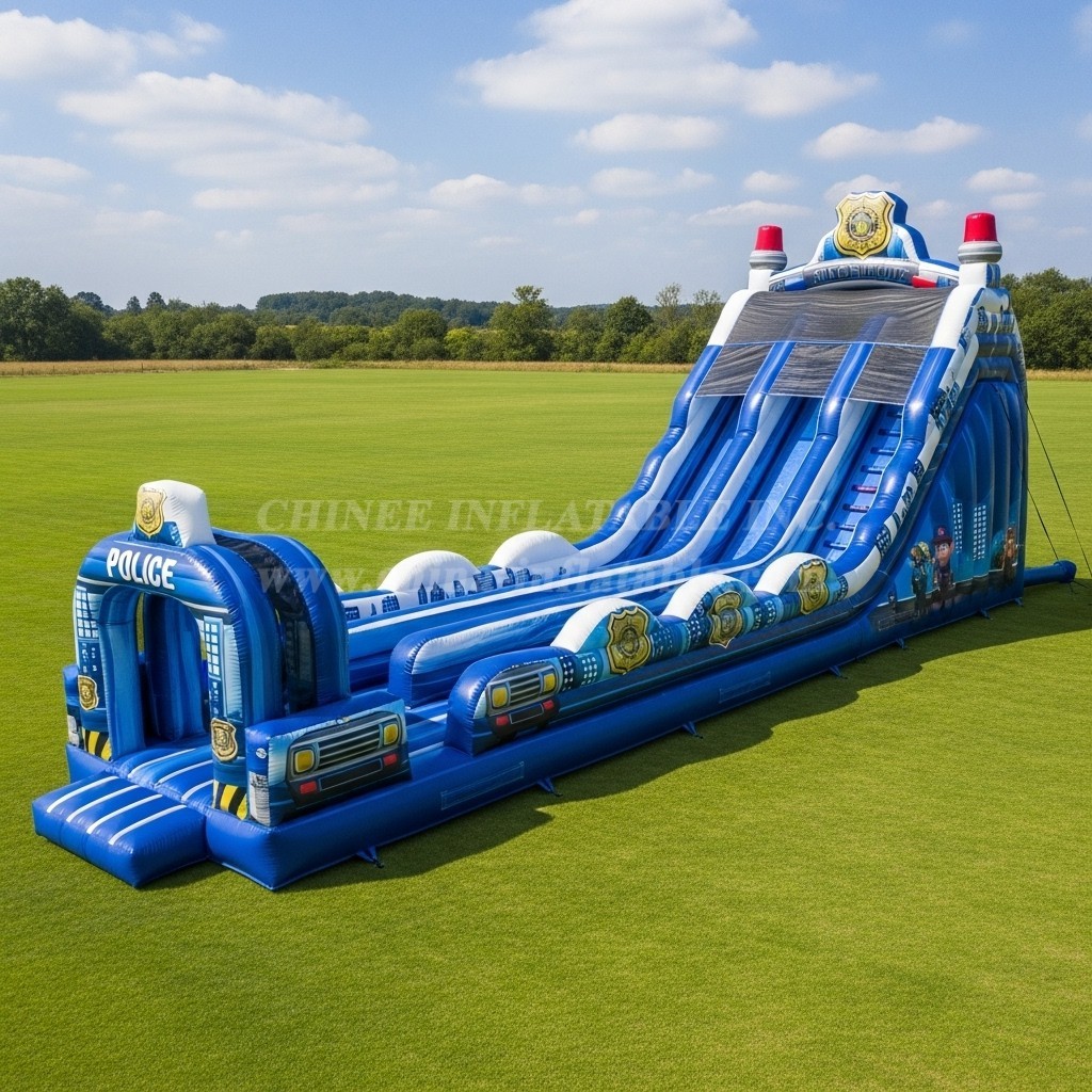 T8-7810 Police Station Theme Inflatable Slide