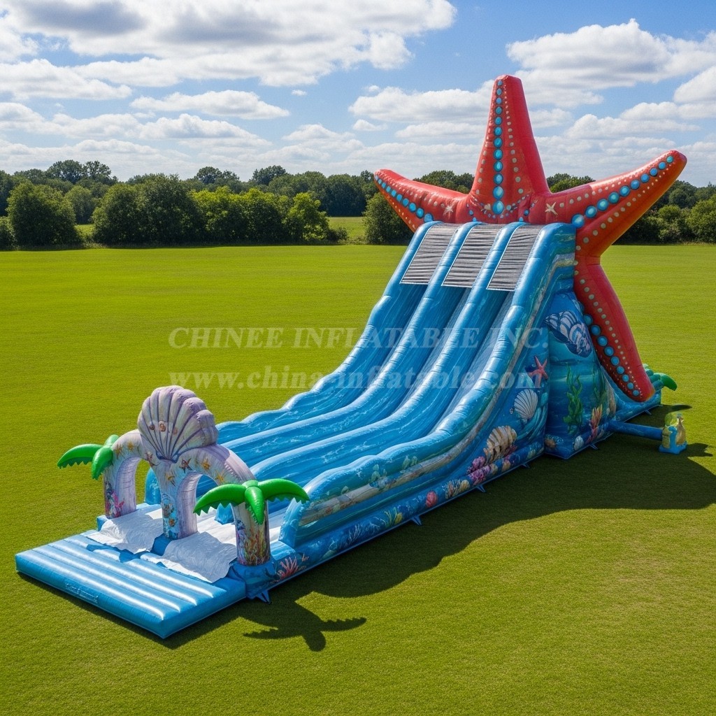 T8-7819 Starfish Theme Inflatable Slide