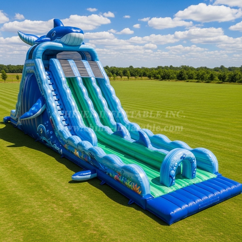 T8-7881 Whale Theme Giant Slide