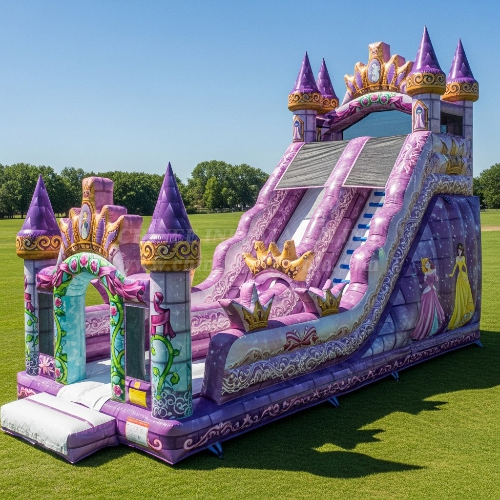 T8-8743 Princess Castle Inflatable Dry Slide