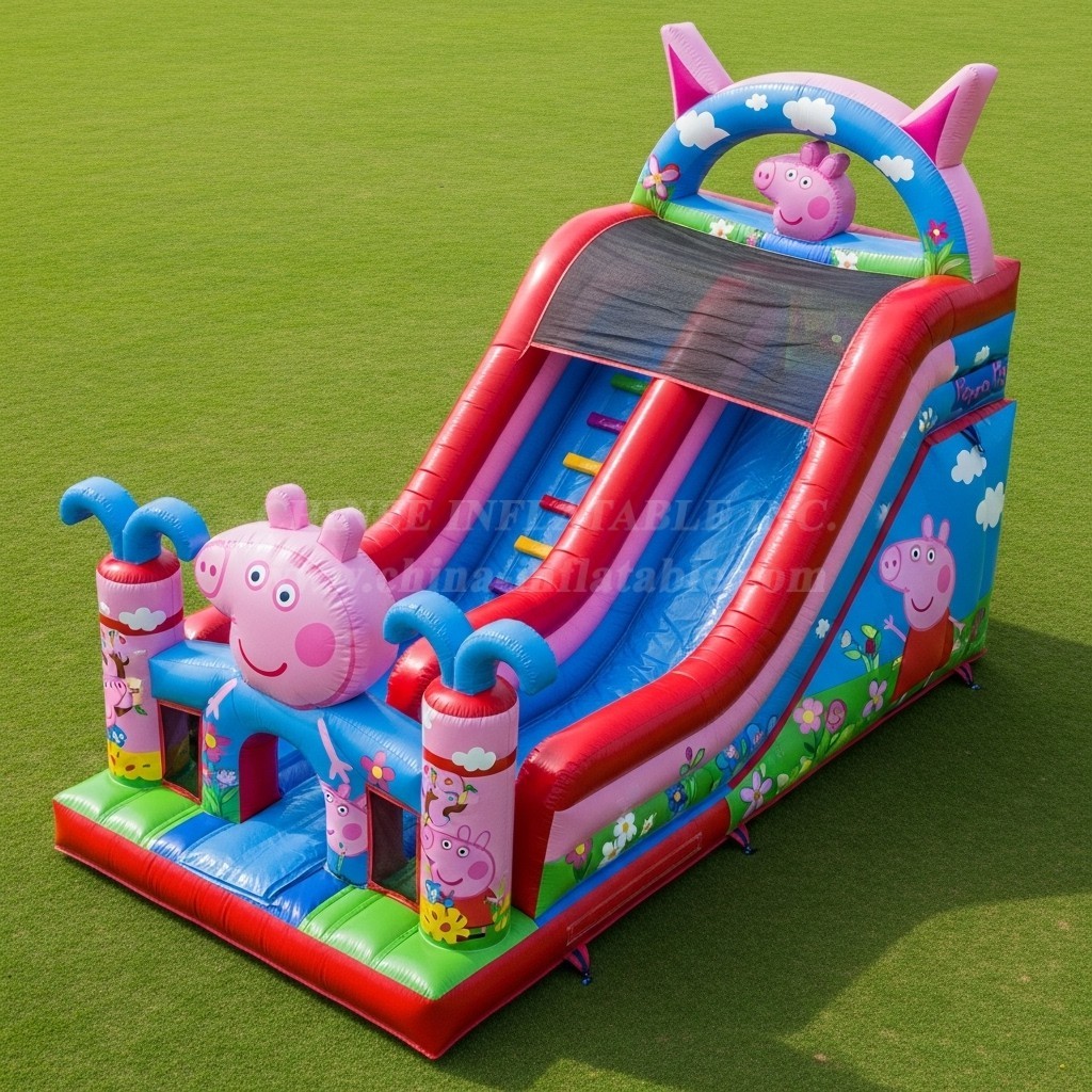 T8-8748 Peppa Pig Inflatable Dry Slide