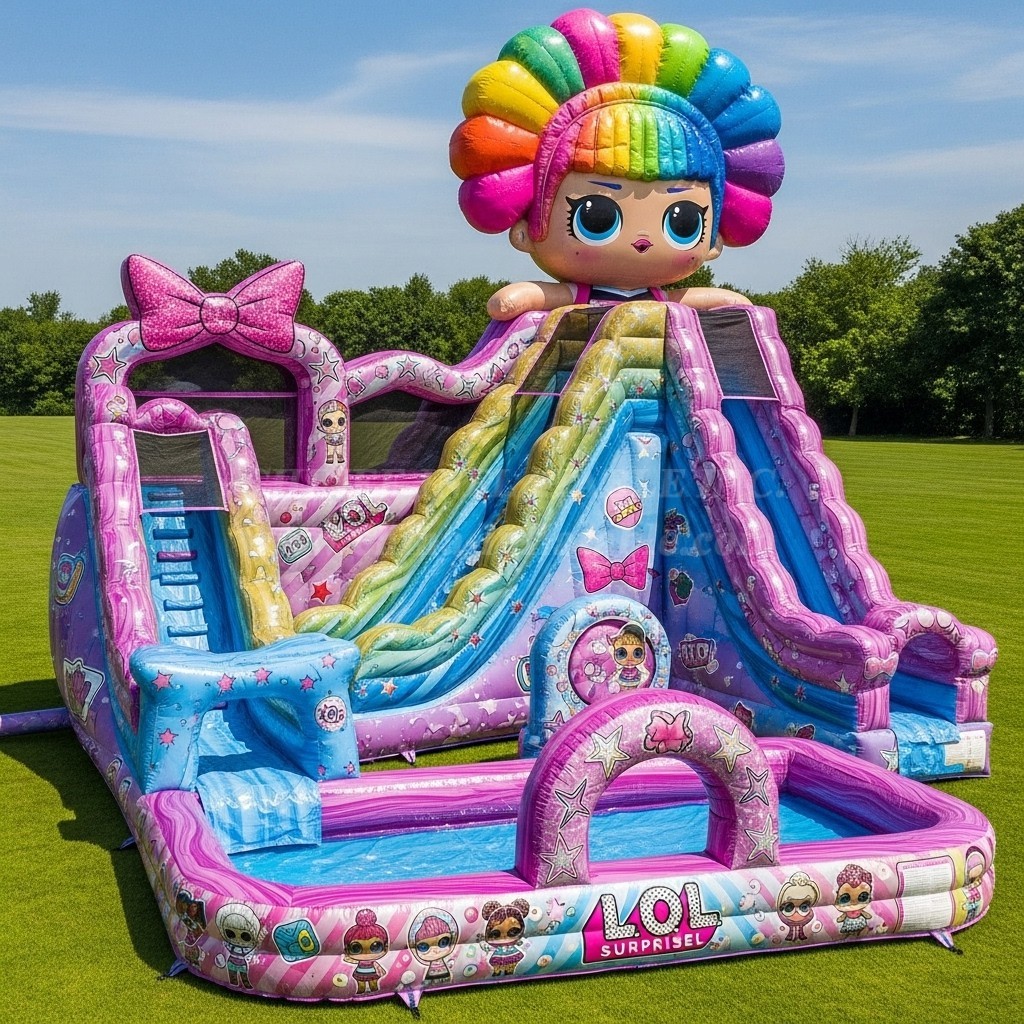 T8-8763 L.O.L. Surprise Inflatable Water Slide