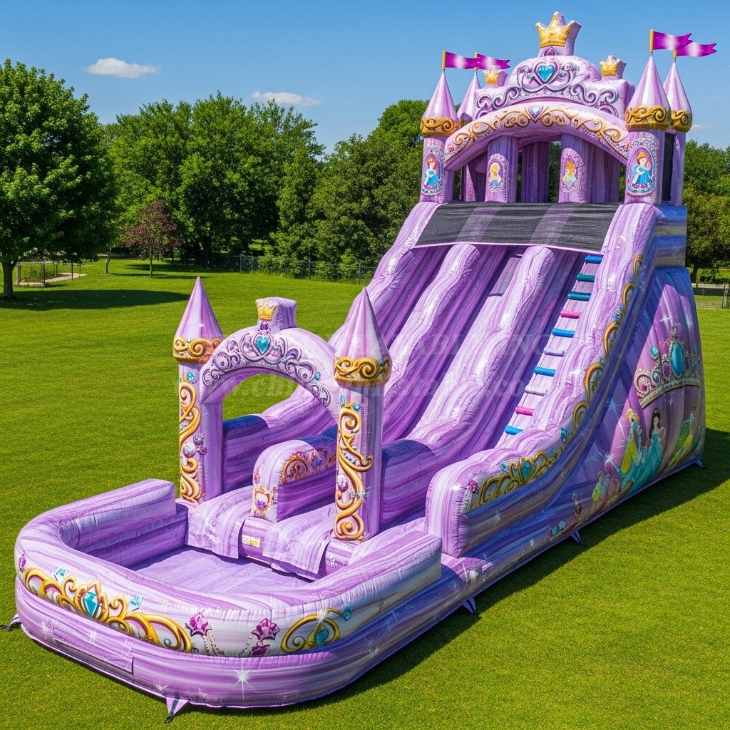 T8-8767 Princess Castle Inflatable Water Slide