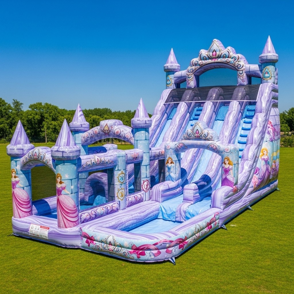 T8-8772 Princess Castle Inflatable Water Slide
