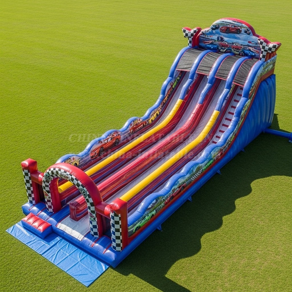 T8-8797 Cars Inflatable Dry Slide