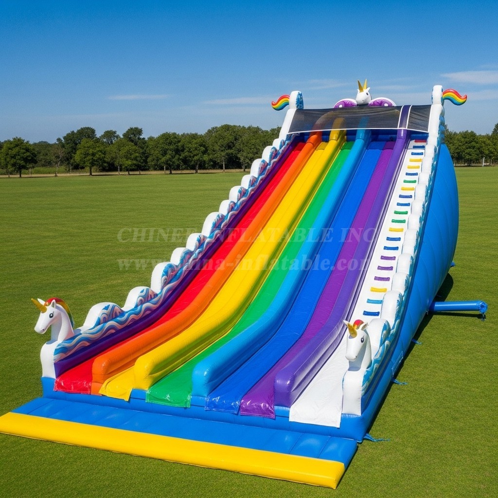 T8-8824 Rainbow Inflatable Slide