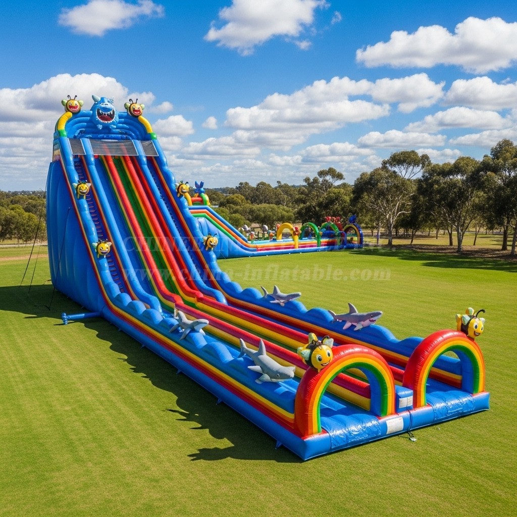 T8-8841 Bee and Shark Theme Giant Slide