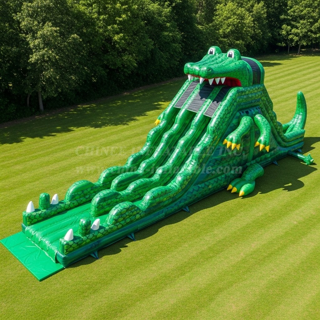 T8-8845 Crocodile Inflatable Dry Slide