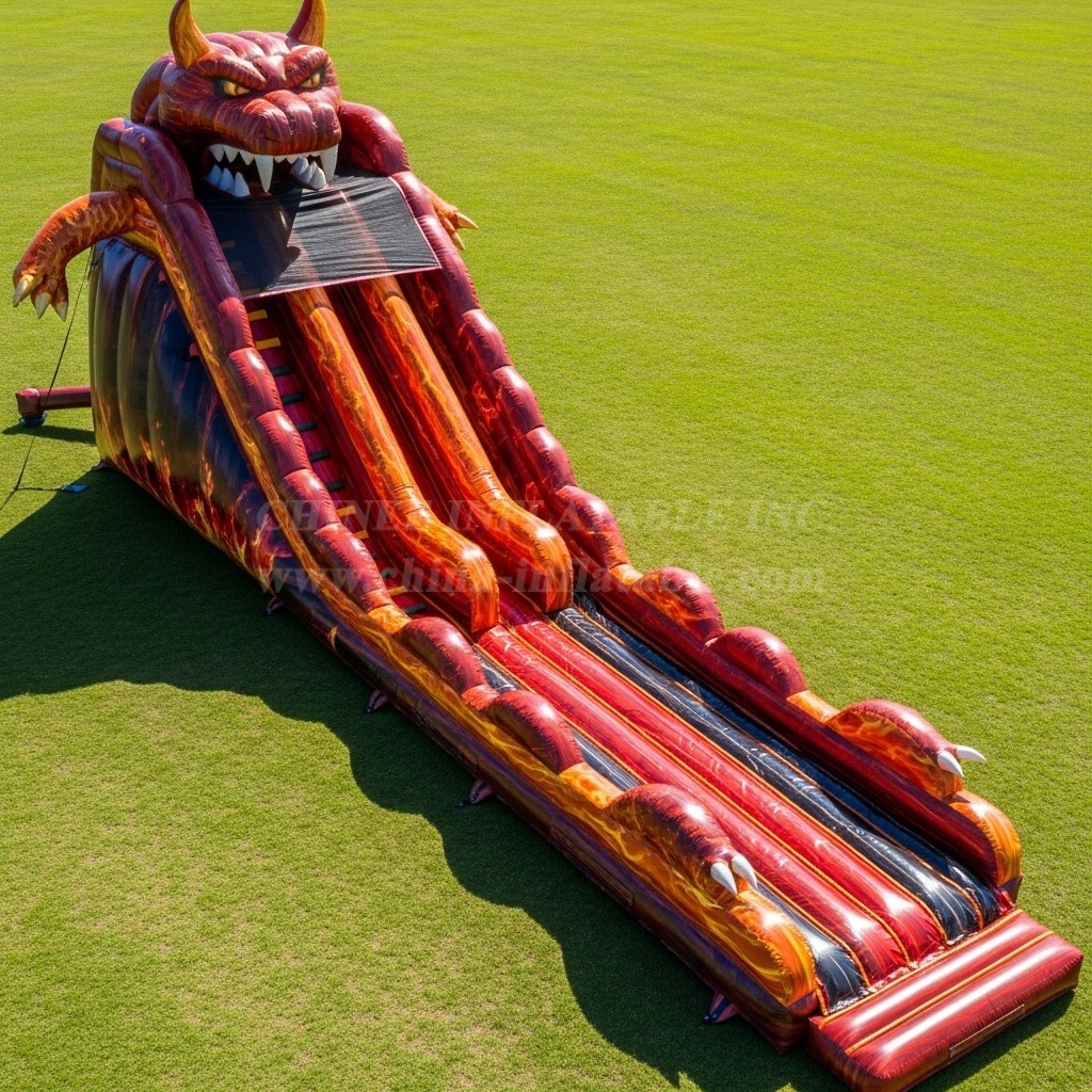 T8-8866 Blaze Monster Inflatable Slide