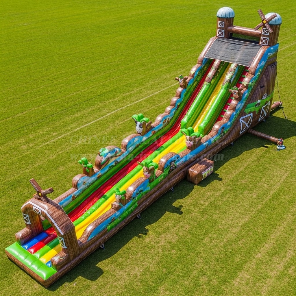 T8-8870 Farm Inflatable Dry Slide