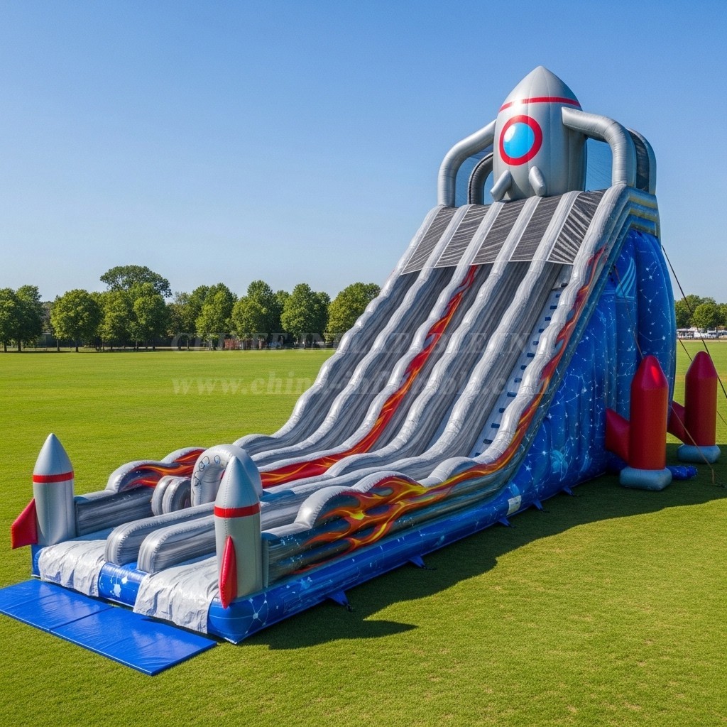 T8-8898 Rocket Inflatable Dry Slide