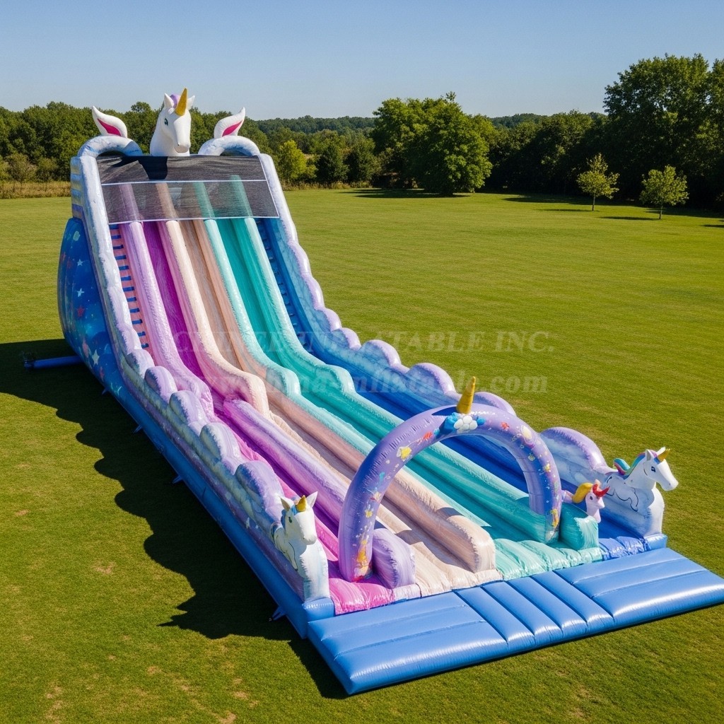 T8-8913 Unicorn Inflatable Dry Slide