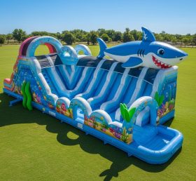 T8-8983 Shark Inflatable Water Slide