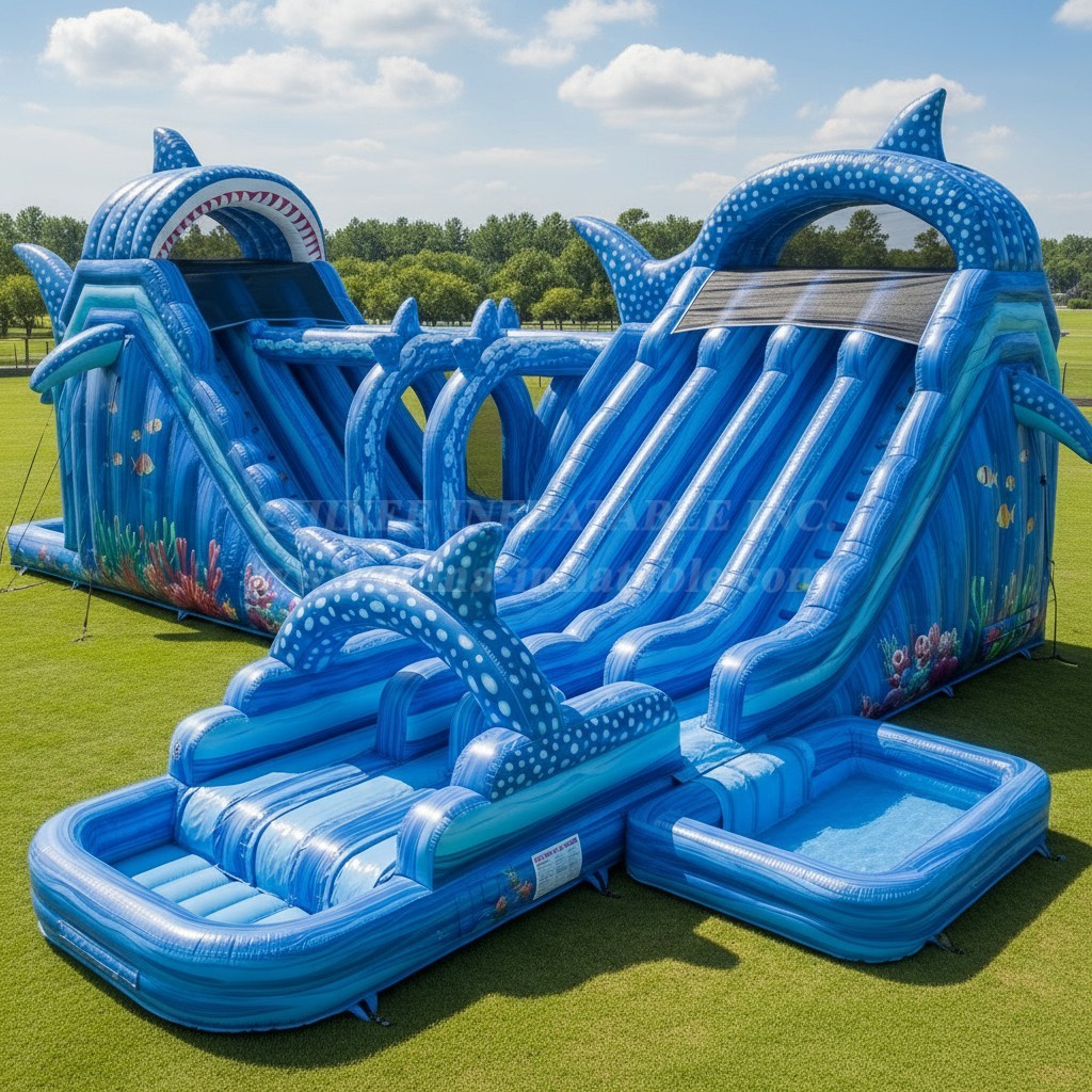 T8-8986 Ocean Theme Inflatable Water Slide