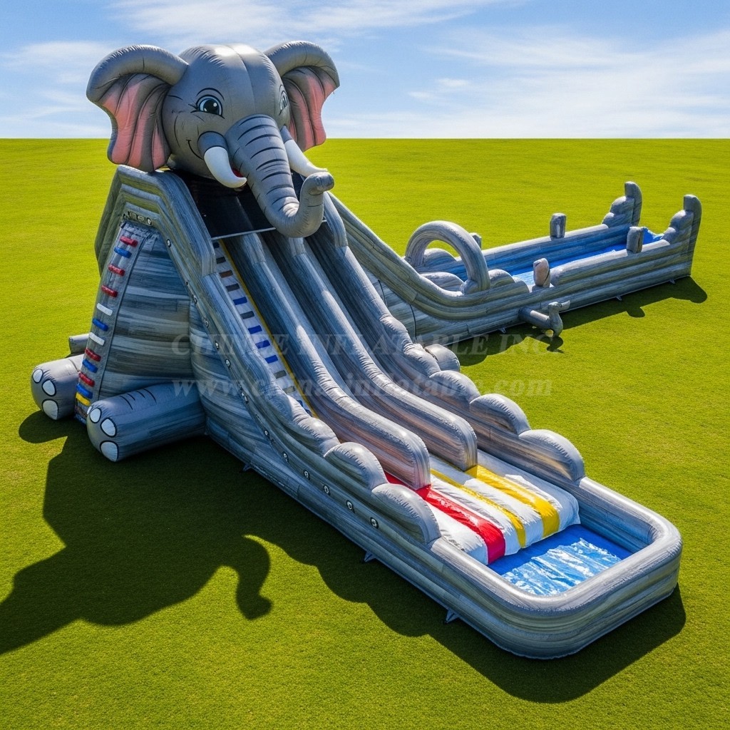 T8-8987 Elephant Inflatable Water Slide
