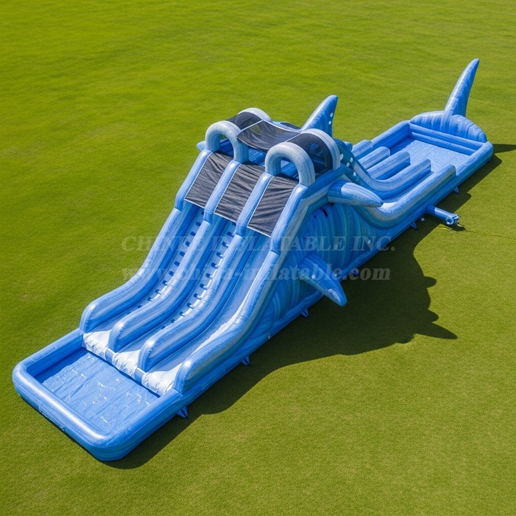 T8-8989 Shark Inflatable Water Slide