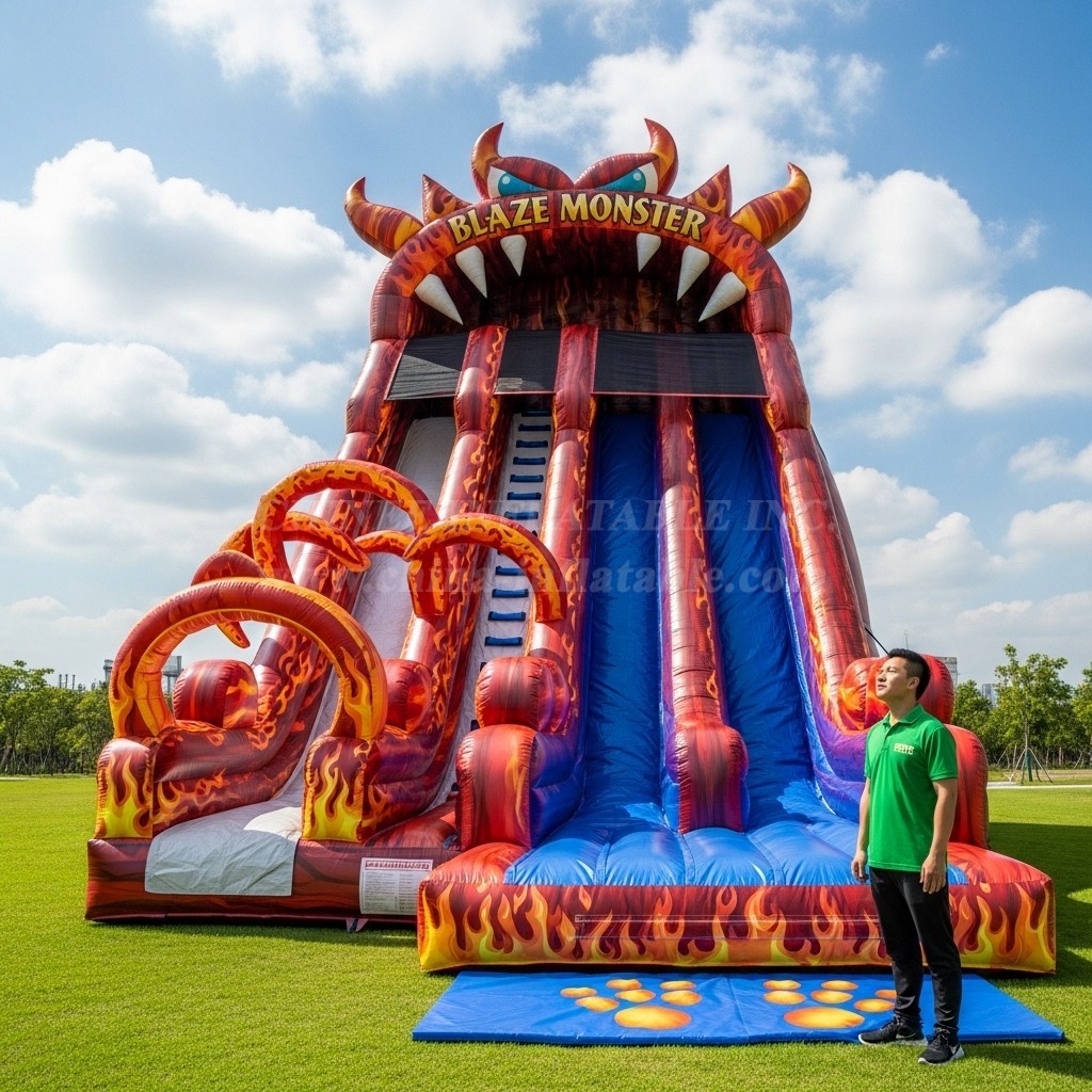 T8-9062 Blaze Monster Inflatable Slide