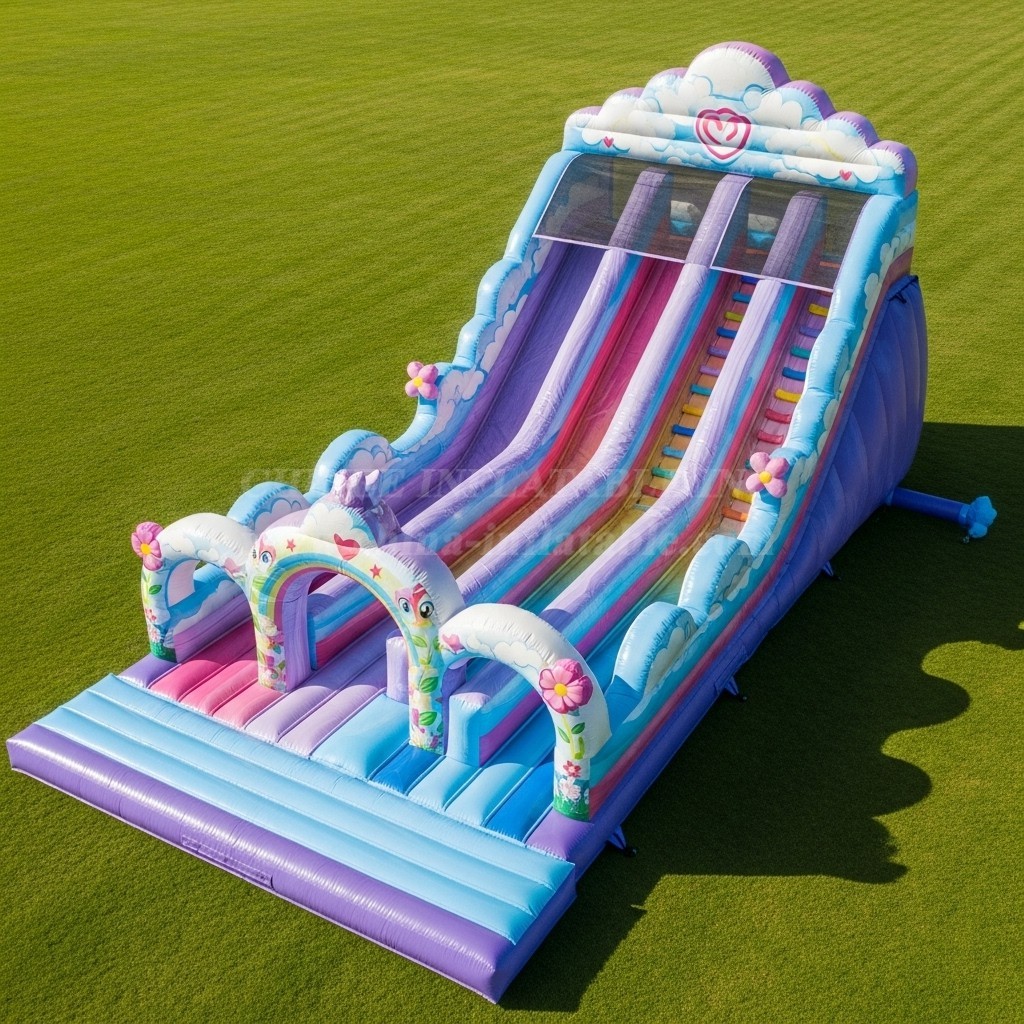 T8-9110 Rainbow Theme Inflatable Slide