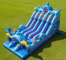 T8-9157 Baby Shark Inflatable Slide