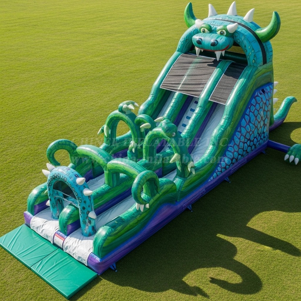 T8-9174 Monster Inflatable Dry Slide