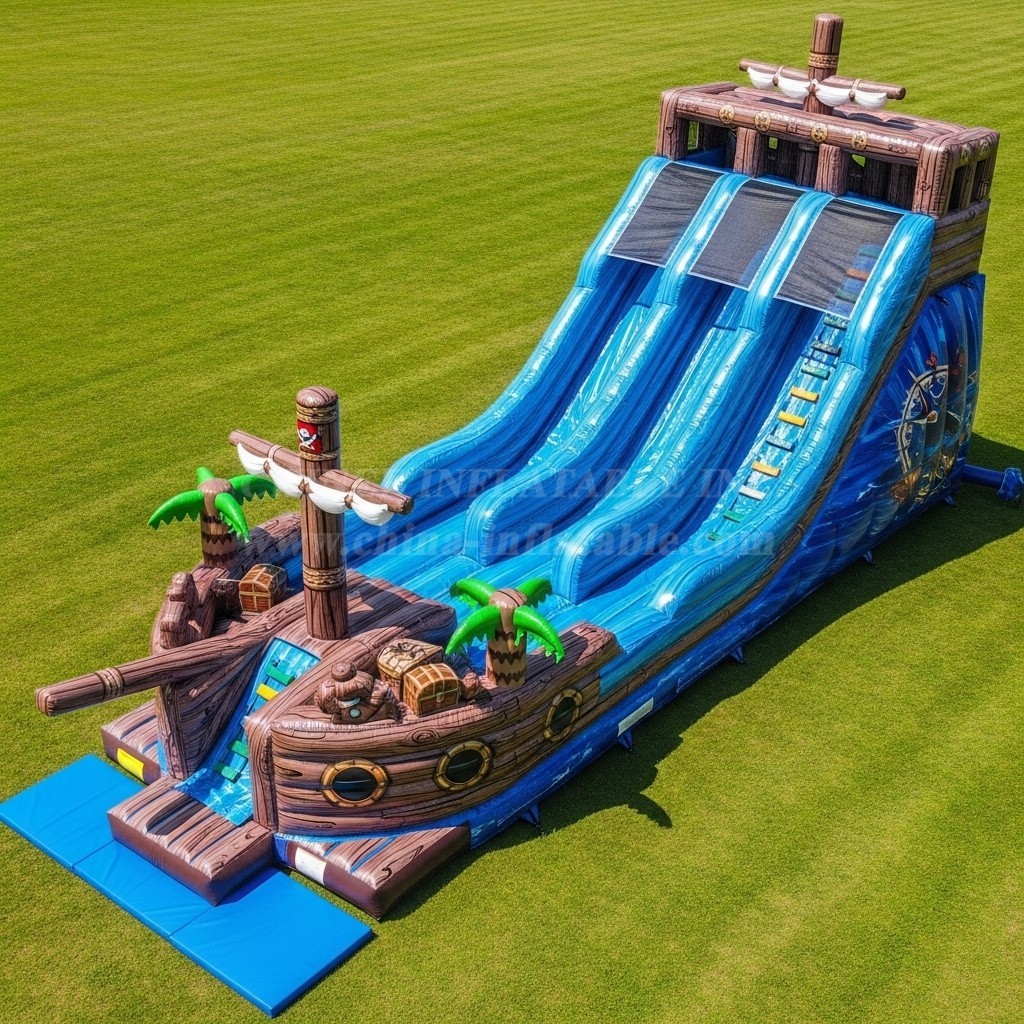 T8-9178 Pirates Theme Inflatable Slide