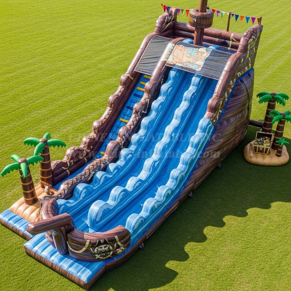 T8-9187 Pirates Inflatable Slide