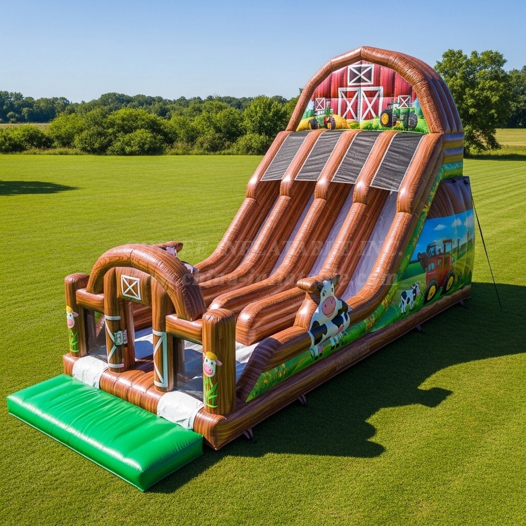 T8-9192 Farm Theme Inflatable Slide