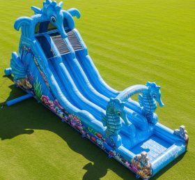 T8-9205 Seahorse Inflatable Water Slide
