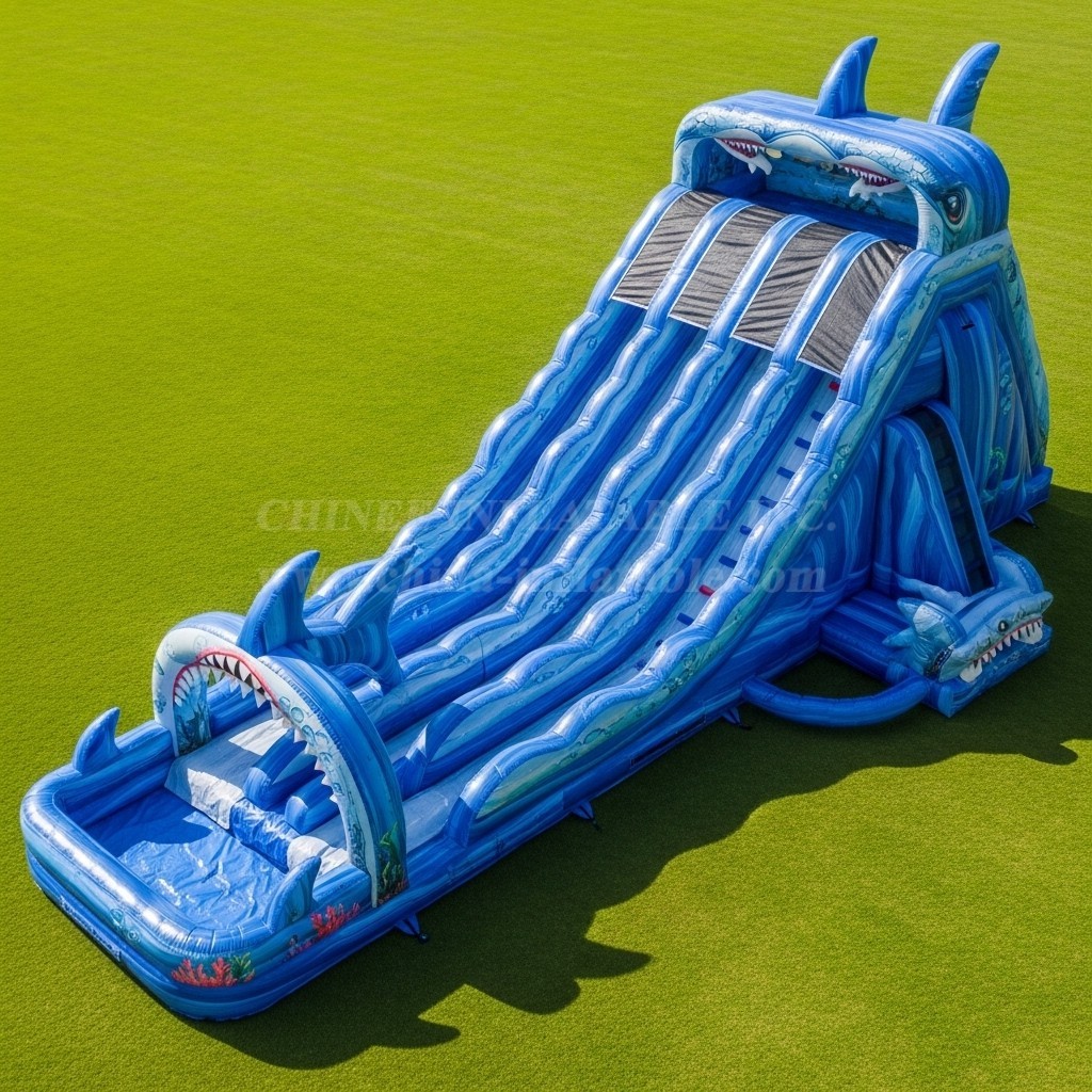 T8-9210 Shark Inflatable Water Slide