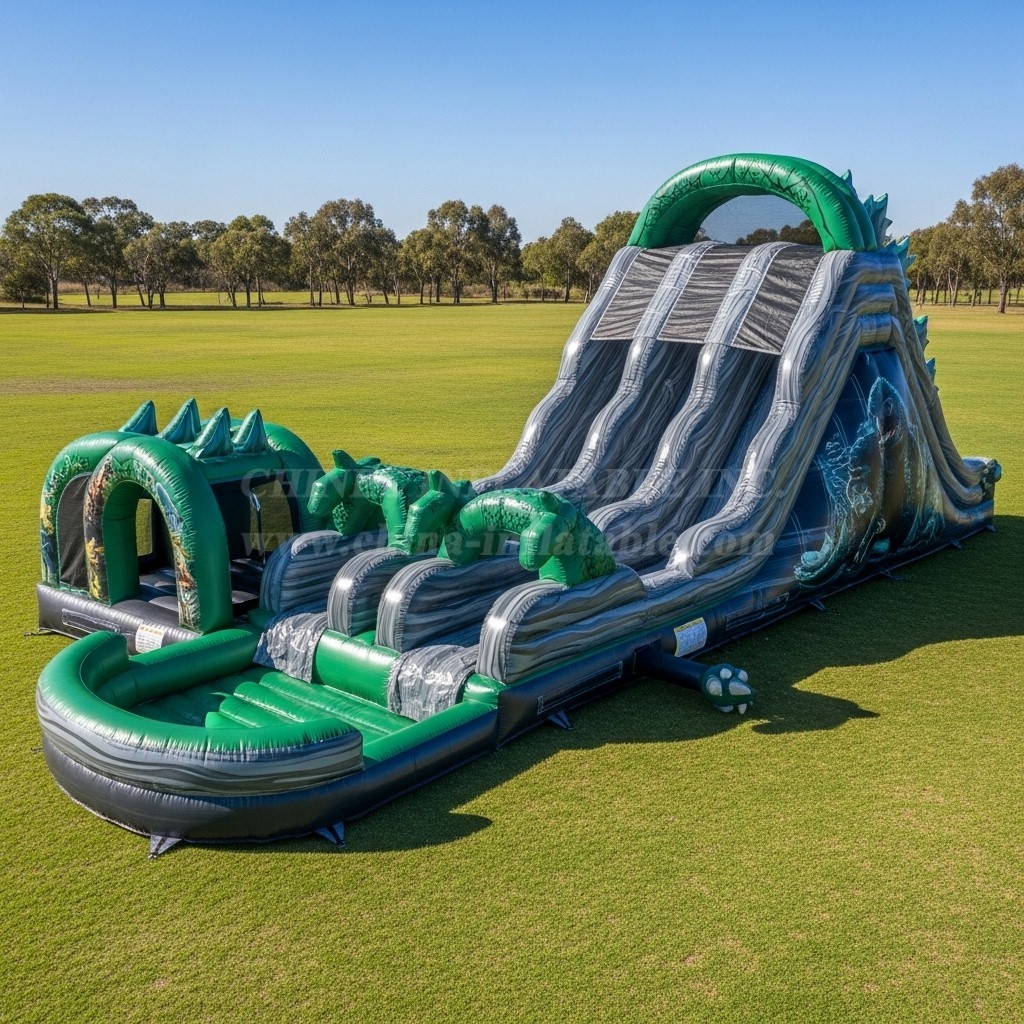 T8-9225 Godzilla Inflatable Water Slide
