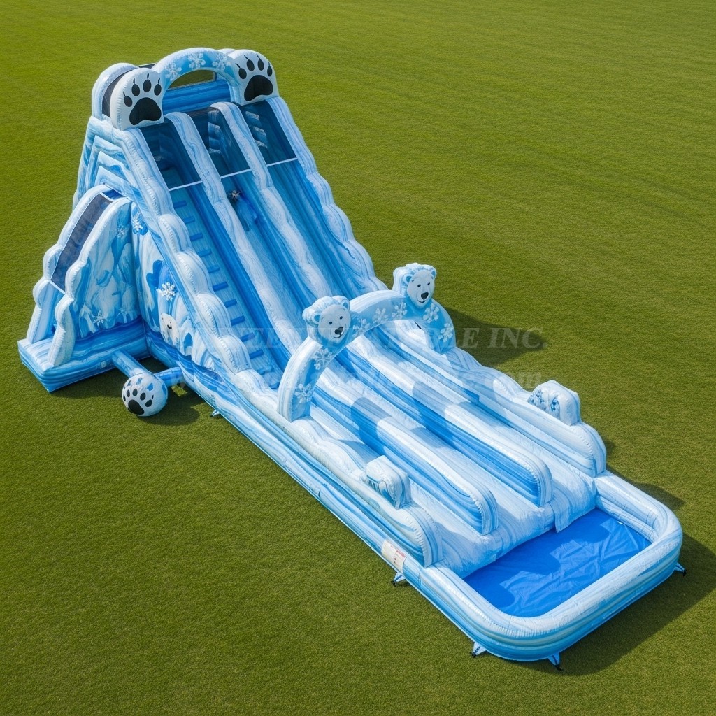 T8-9245 Polar Bear Inflatable Water Slide