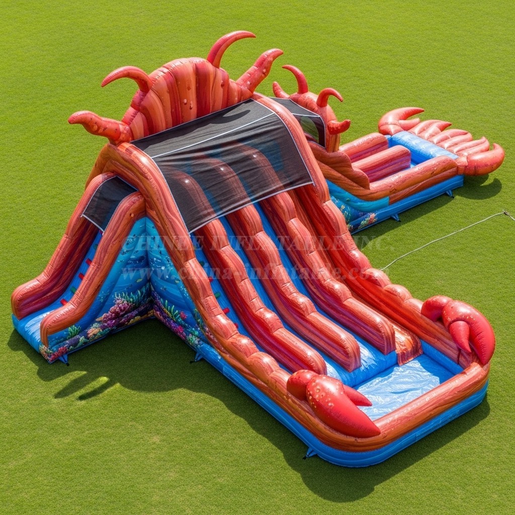 T8-9262 Octopus Theme Inflatable Water Slide