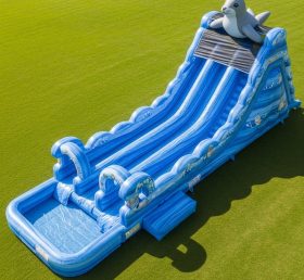 T8-9268 Seal Top Inflatable Water Slide
