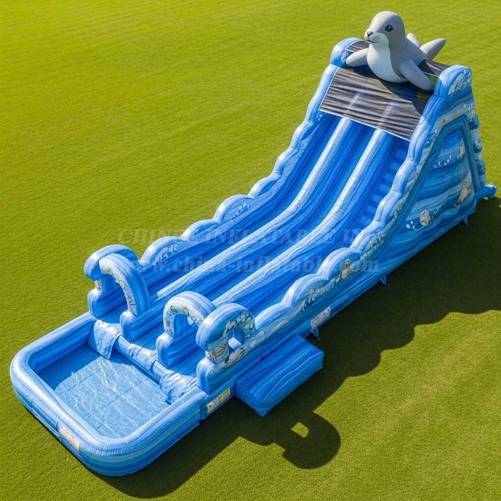 T8-9268 Seal Top Inflatable Water Slide