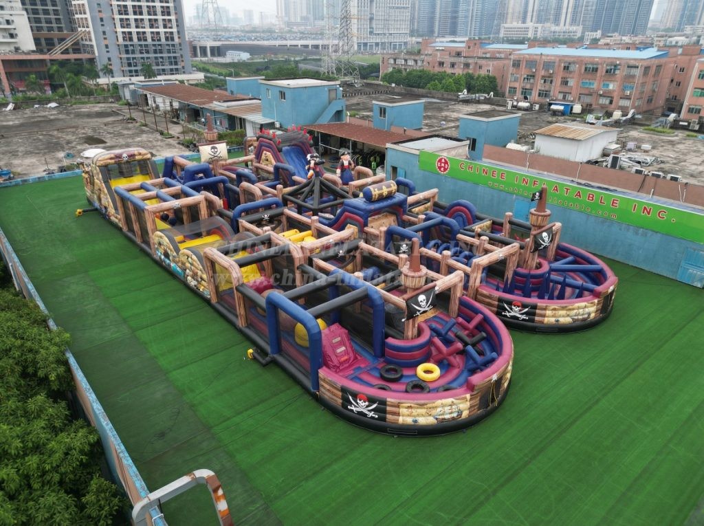 CR2-102 Pirates Theme Challenging Run Giant Inflatable Obstacle Courses