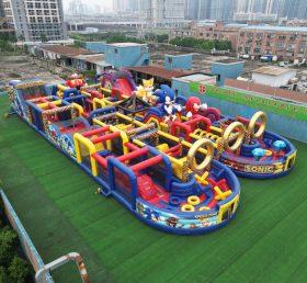 CR2-115 Sonic Theme Challenging Run Giant Inflatable Obstacle Courses